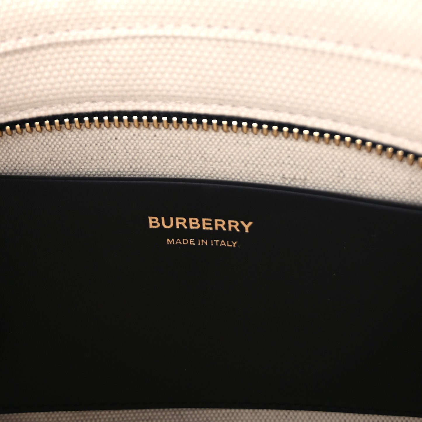 Canvas Icon Stripe Mini Tote White Black