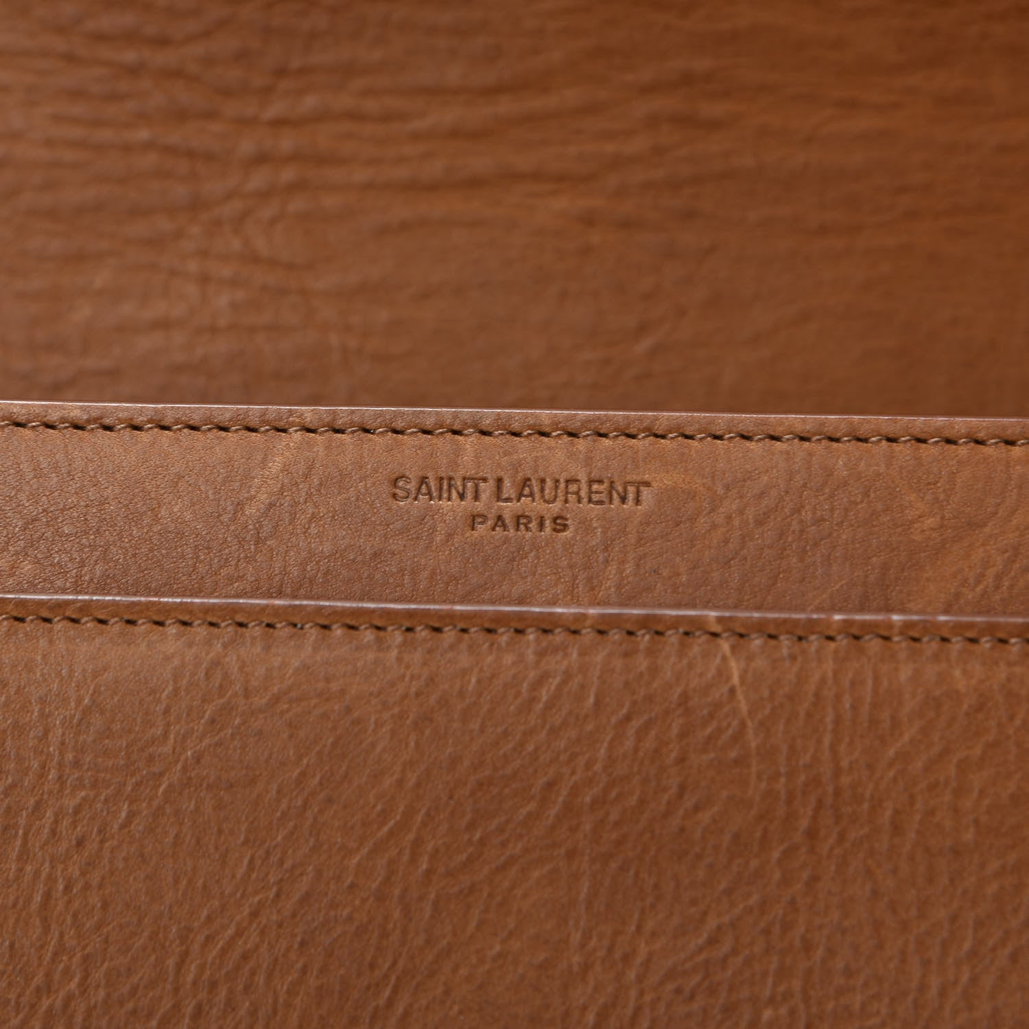 Saint Laurent Calfskin Large Monogram Sunset Tan 8 of 10