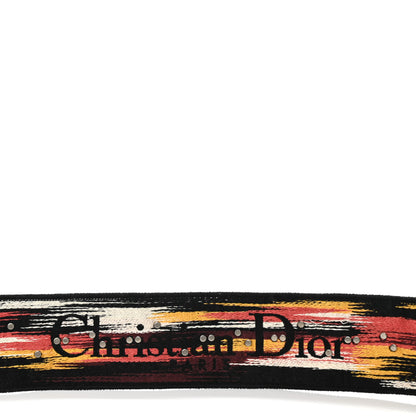 Christian Dior Lambskin Canvas Embroidered Floral Shoulder Strap Multicolor 3 of 5