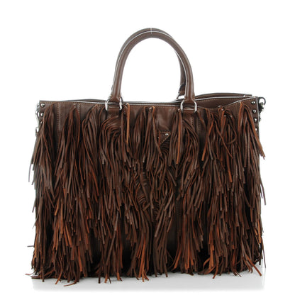 Prada Nappa Fringe Shopping Tote Noce 1 of 8