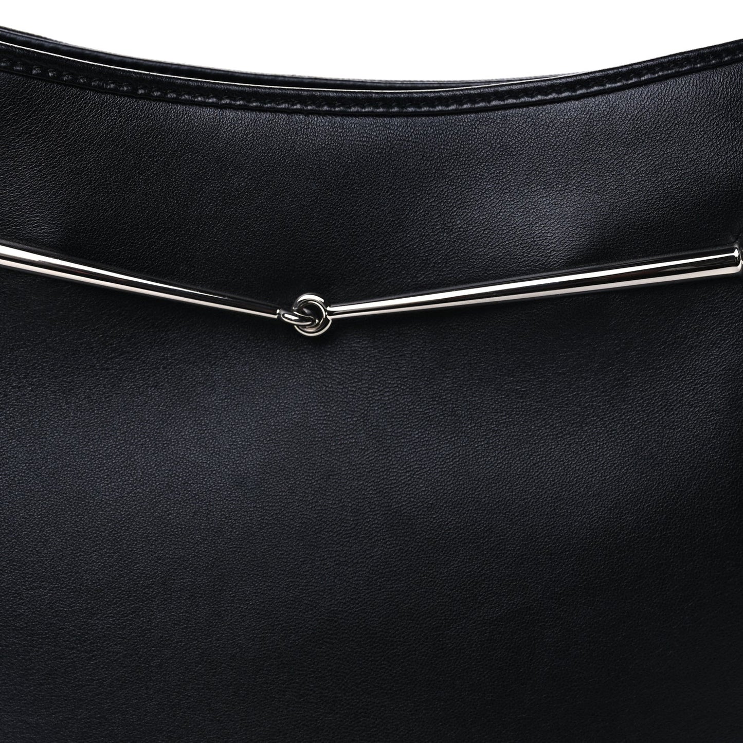 Calfskin Horsebit Slim Shoulder Bag  Black