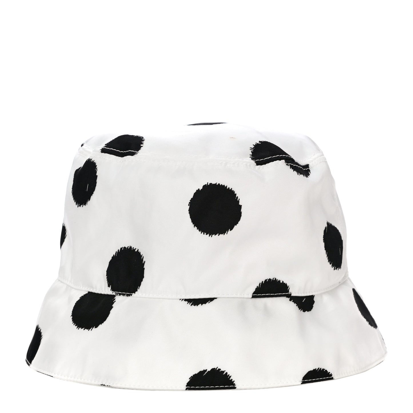 Re-Nylon Triangle Printed Womens Bucket Hat M White Black