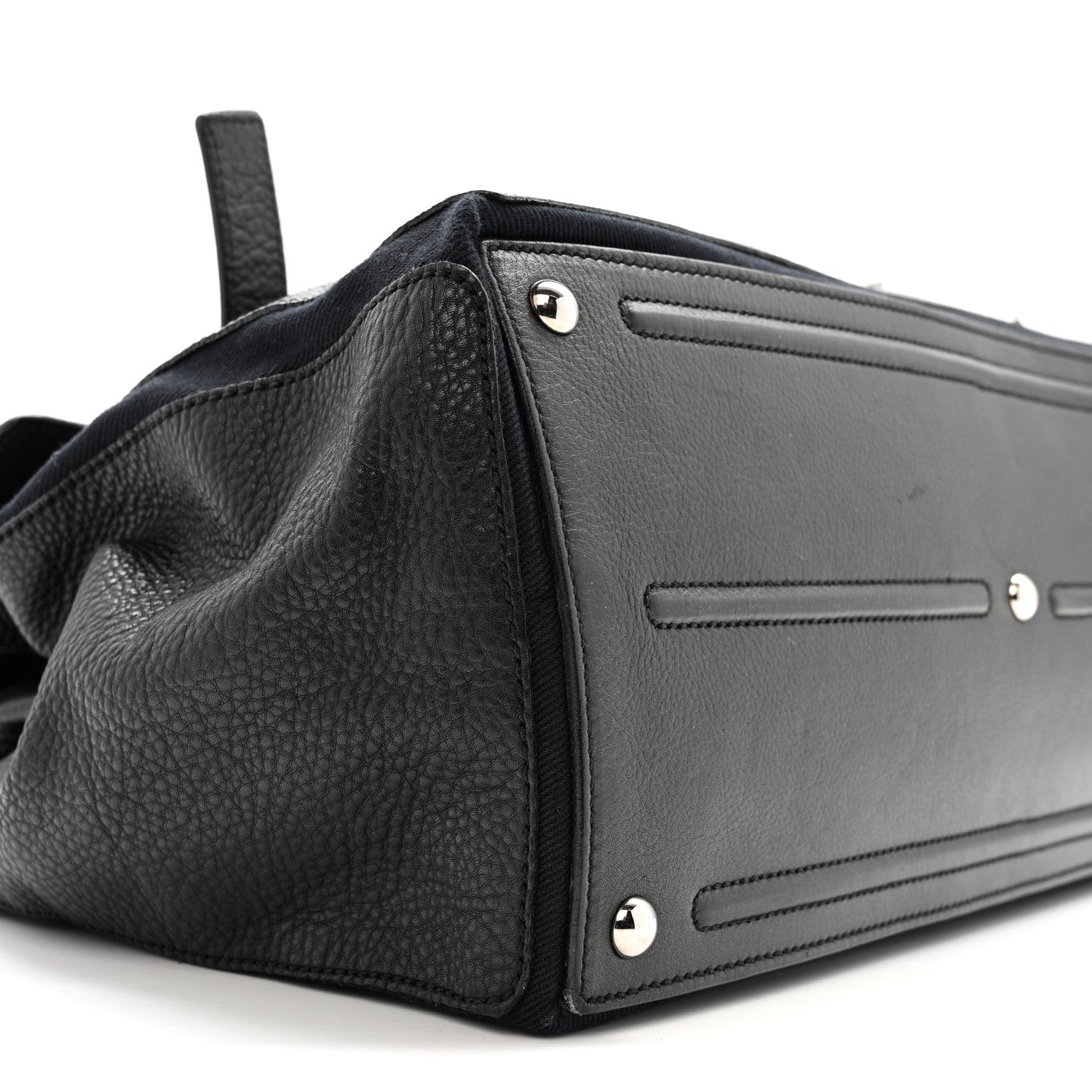 Saint Laurent Calfskin Canvas Large Muse Two Black 9 of 16