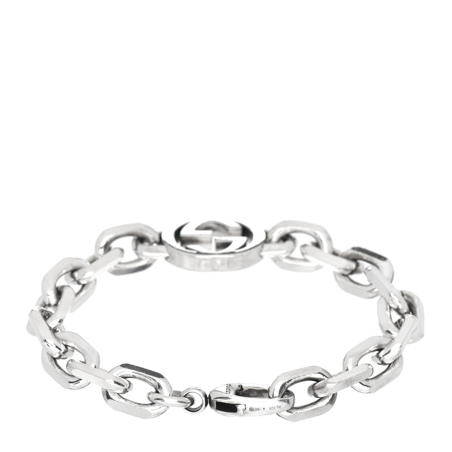 Gucci Sterling Silver Interlocking G Link Bracelet 3 of 4