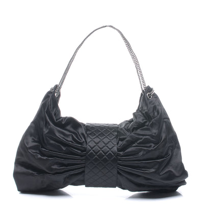 Chanel Satin Large Bow Bag Black 3 of 7