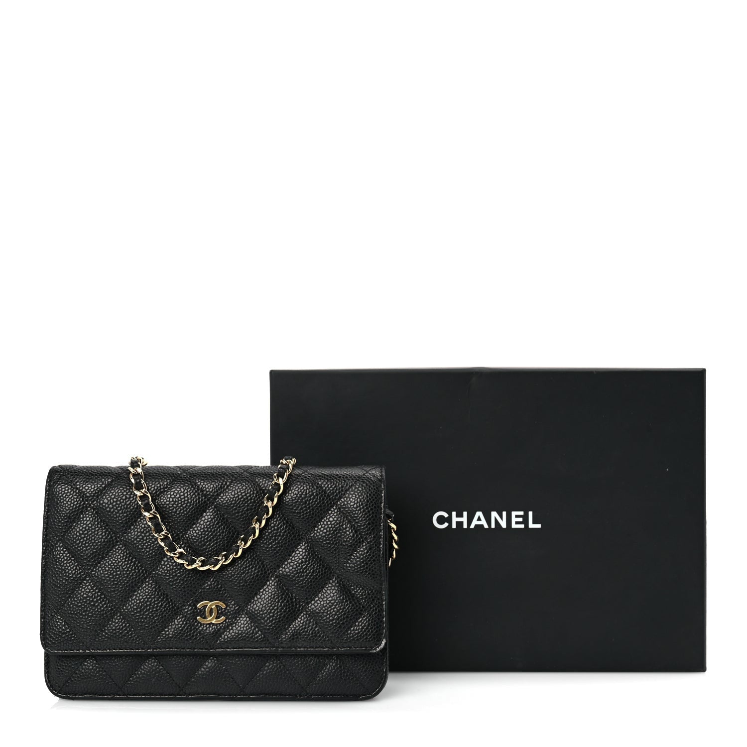 Chanel Caviar Quilted Wallet On Chain WOC Black 10 of 10