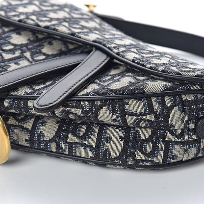 Christian Dior Oblique Mini Saddle Bag Blue 8 of 8