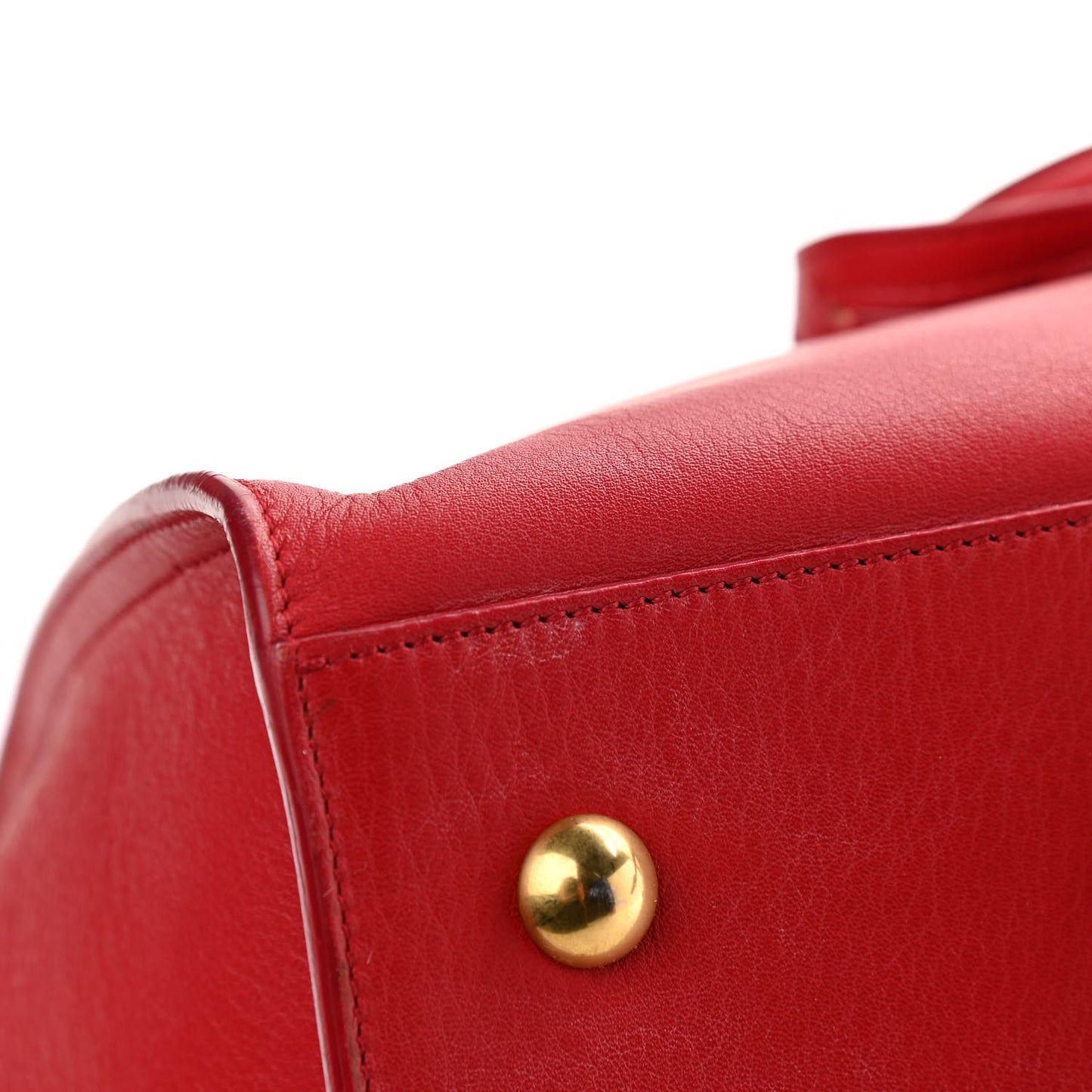 Calfskin Small Classic Y Cabas Red