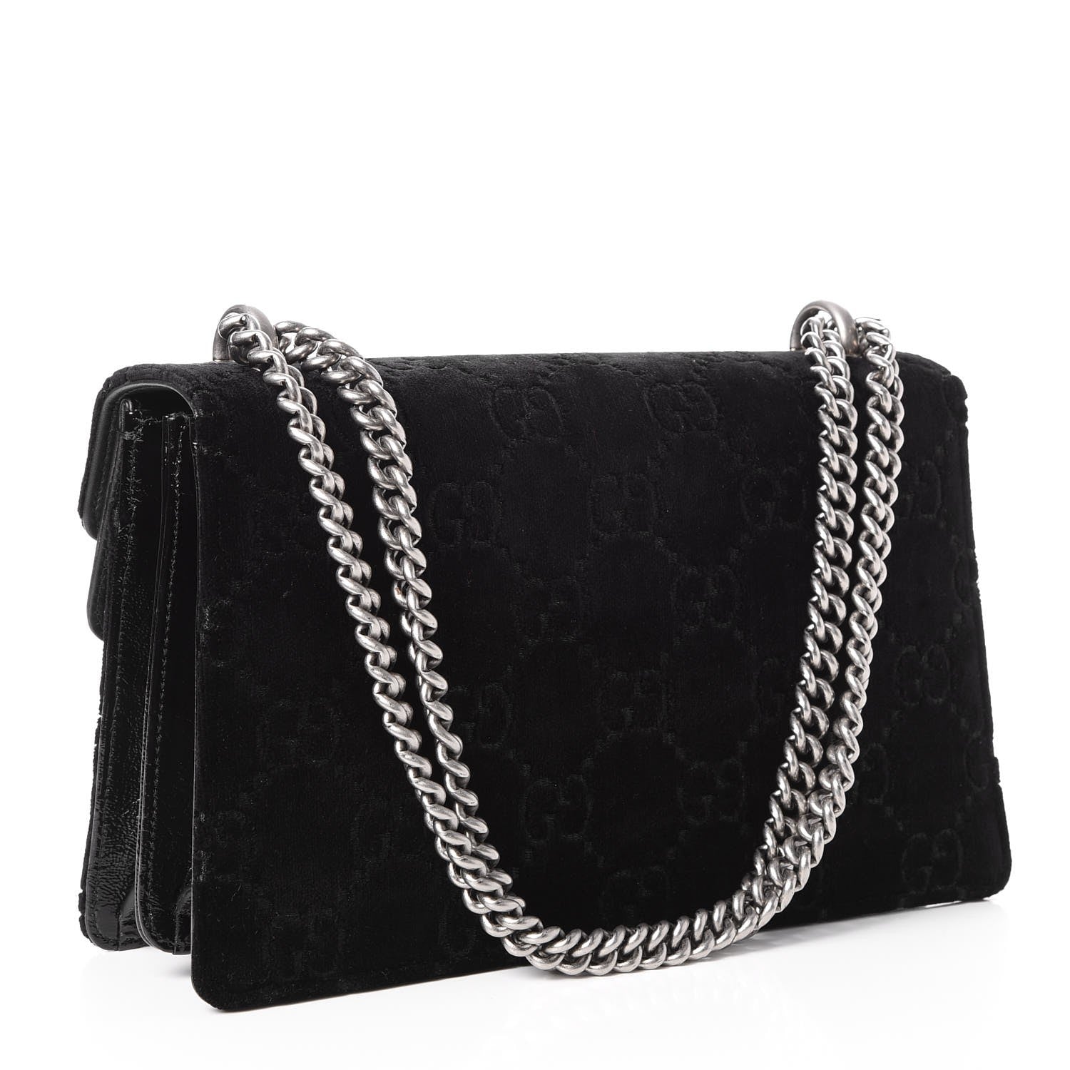 Gucci Velvet GG Monogram Small Dionysus Shoulder Bag Black 3 of 7