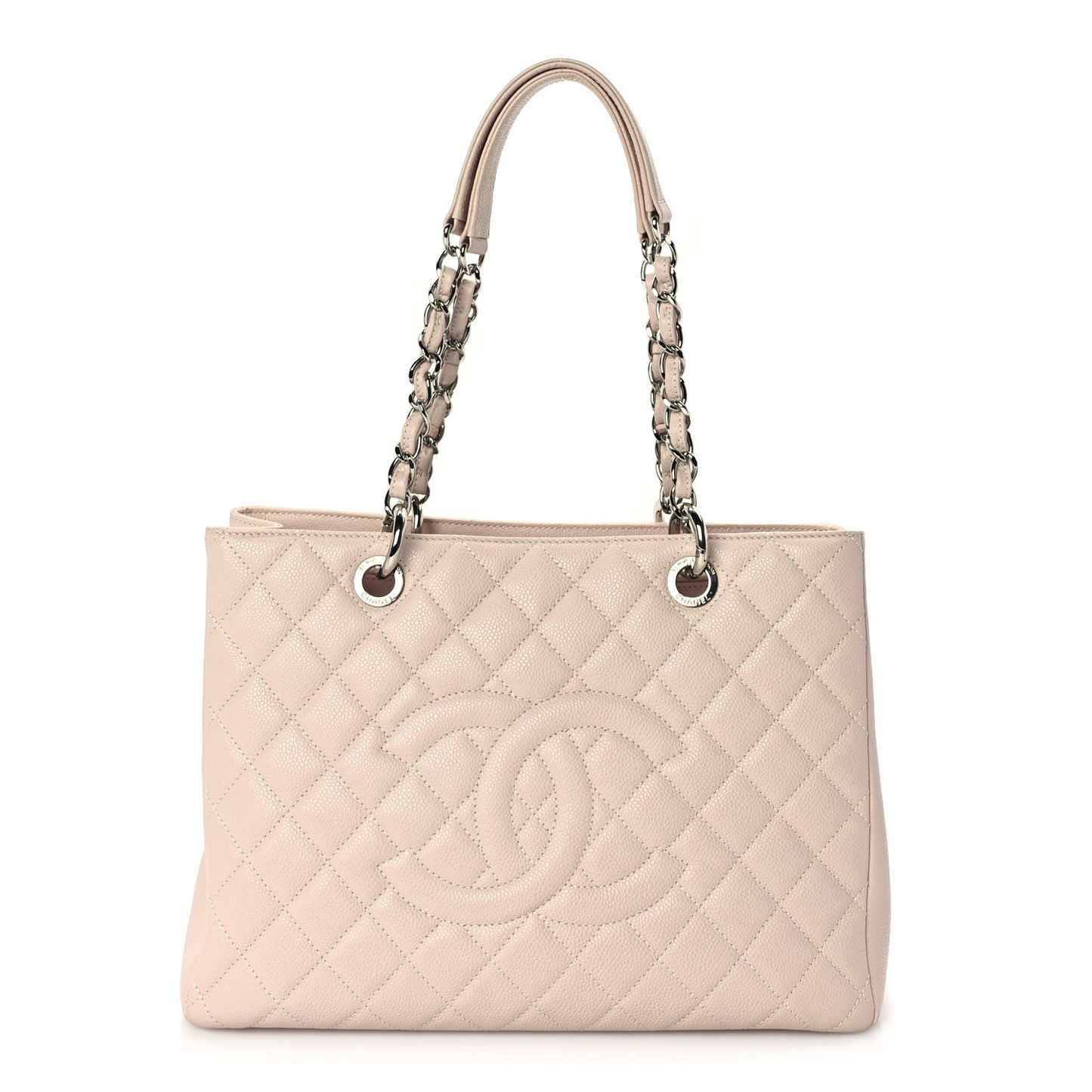 Caviar Quilted Grand Shopping Tote GST Light Pink