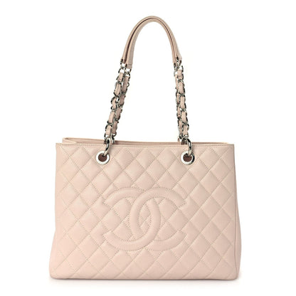 Chanel Caviar Quilted Grand Shopping Tote GST Light Pink 2 of 10