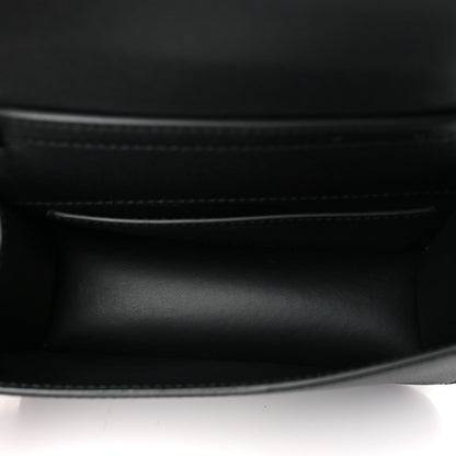 Burberry Grained Calfskin House Check Small Madison Shoulder Bag Black 5 of 7