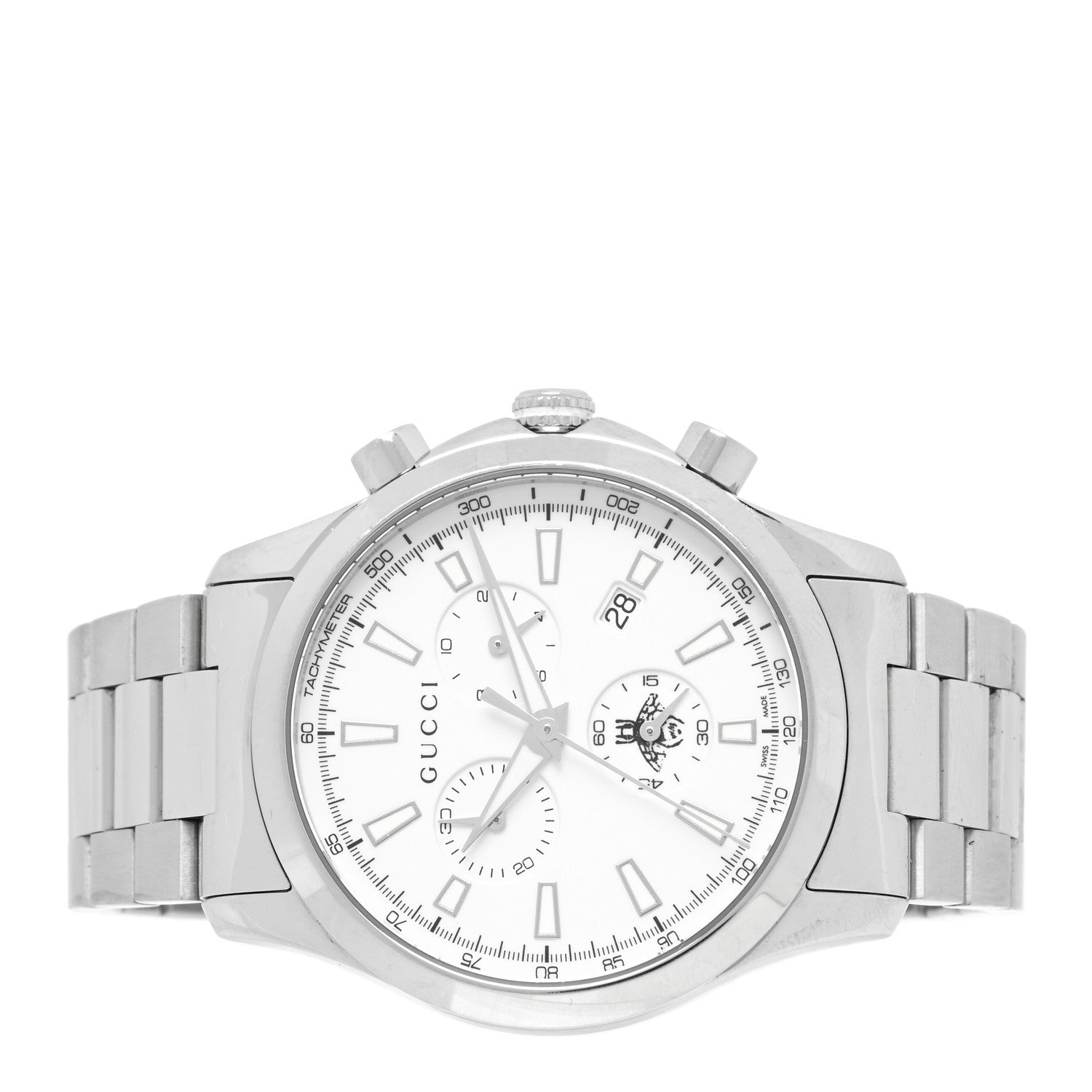 Gucci Stainless Steel 38mm G-Timeless Bee Chronograph Quartz Watch 2 of 5