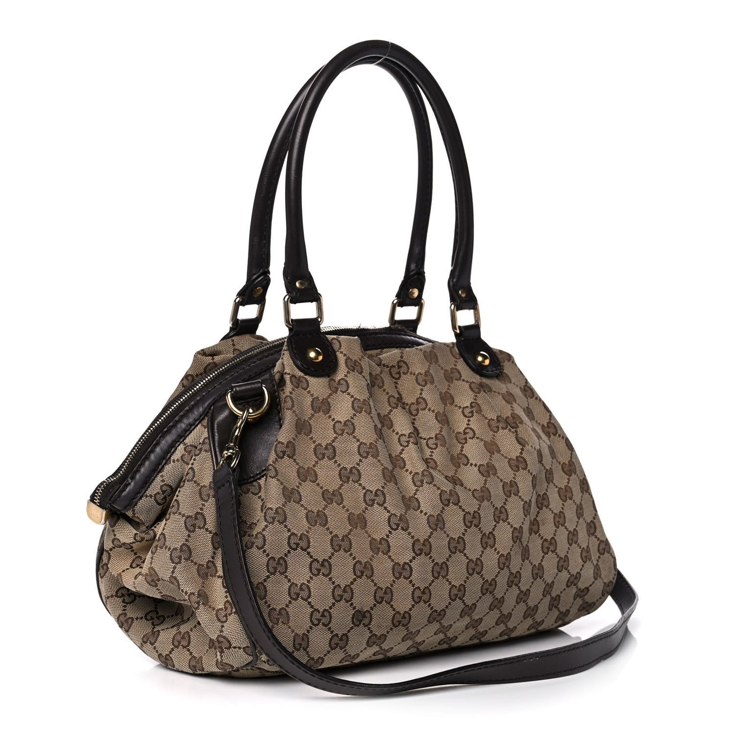 Monogram Medium Sukey Boston Bag Brown