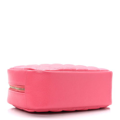 Chanel Caviar Quilted Medium Curvy Pouch Cosmetic Case Pink 4 of 9