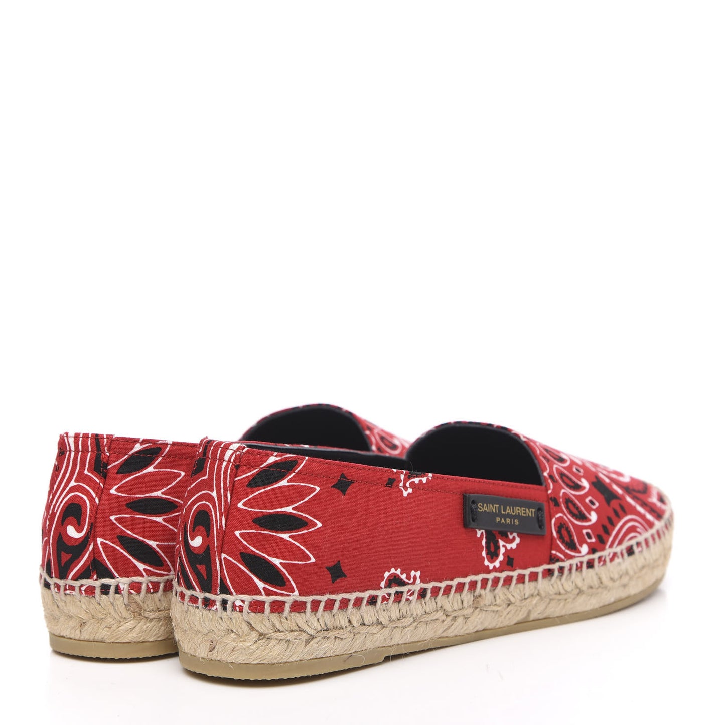 Bandana Print Canvas Espadrilles 37.5 Red