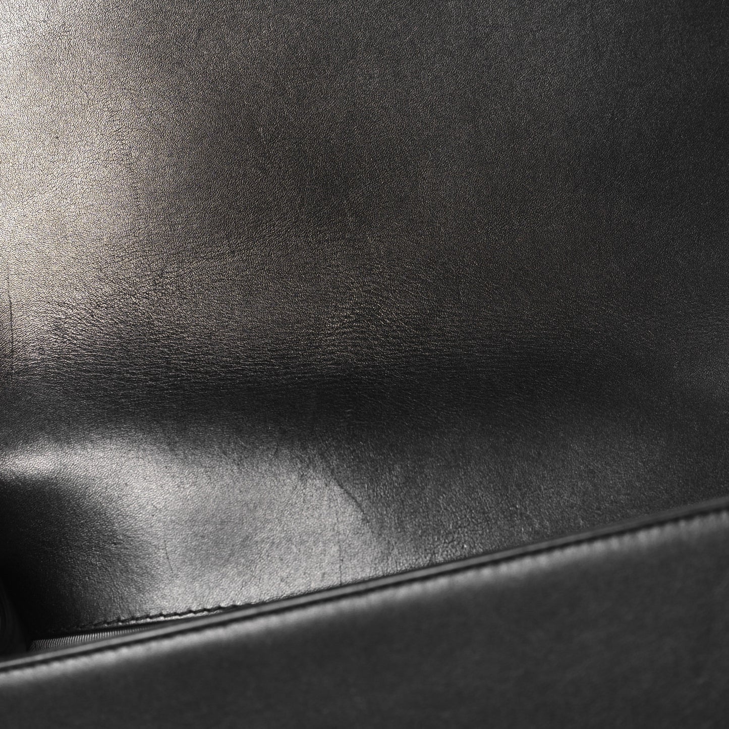 Metallic Calfskin Quilted Medium Boy Flap Black