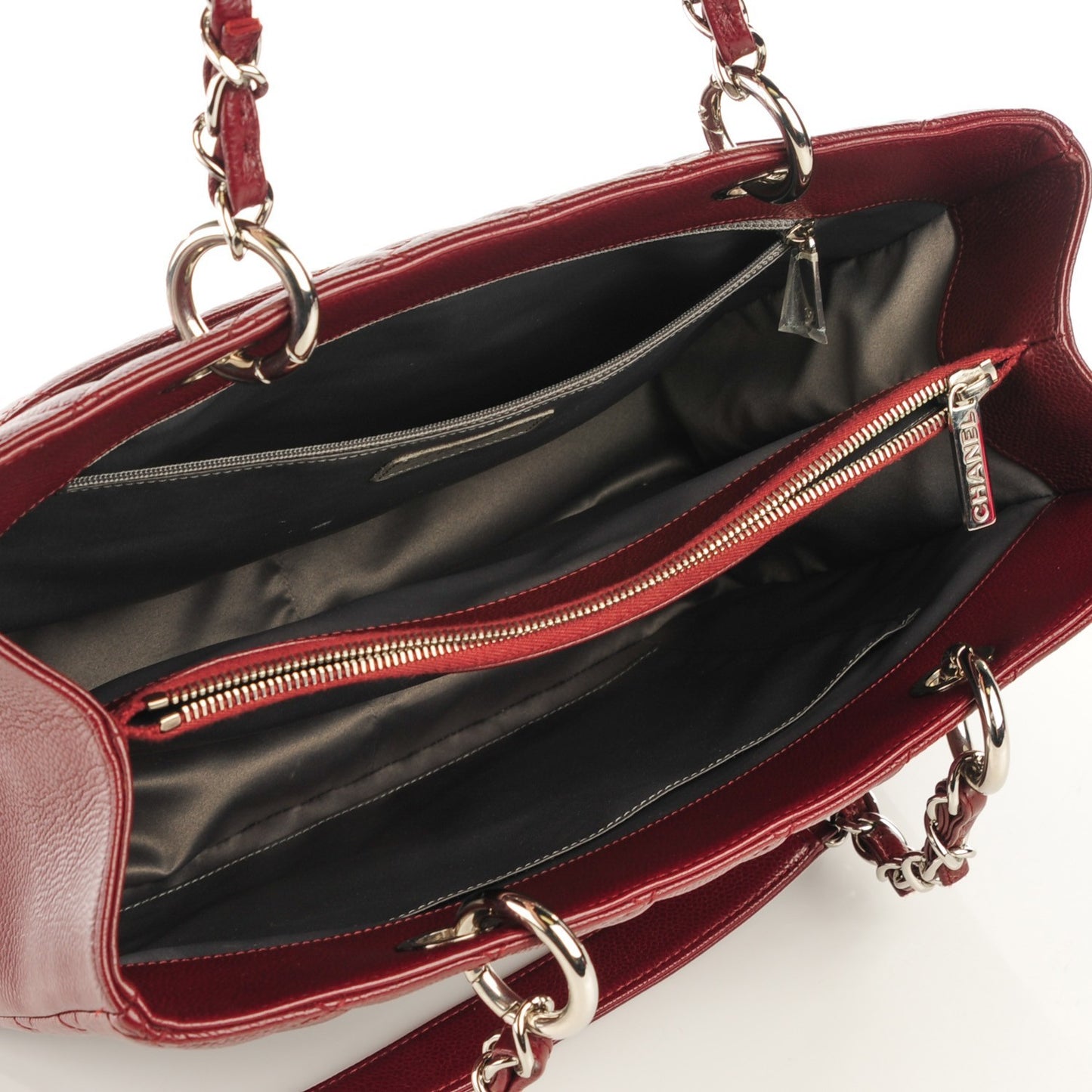 Caviar Grand Shopping Tote GST Dark Red