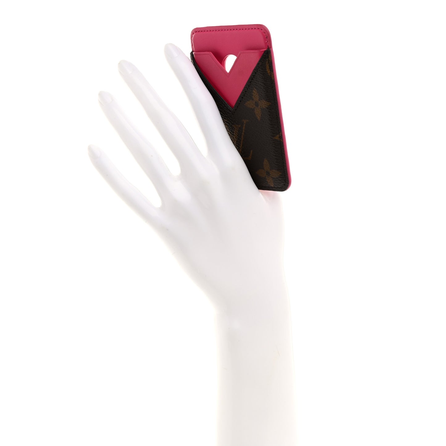 Monogram Macassar Magnetic Card Holder Pondichery Pink