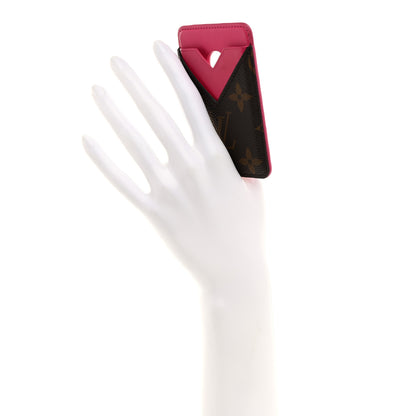 Louis Vuitton Monogram Macassar Magnetic Card Holder Pondichery Pink 2 of 8