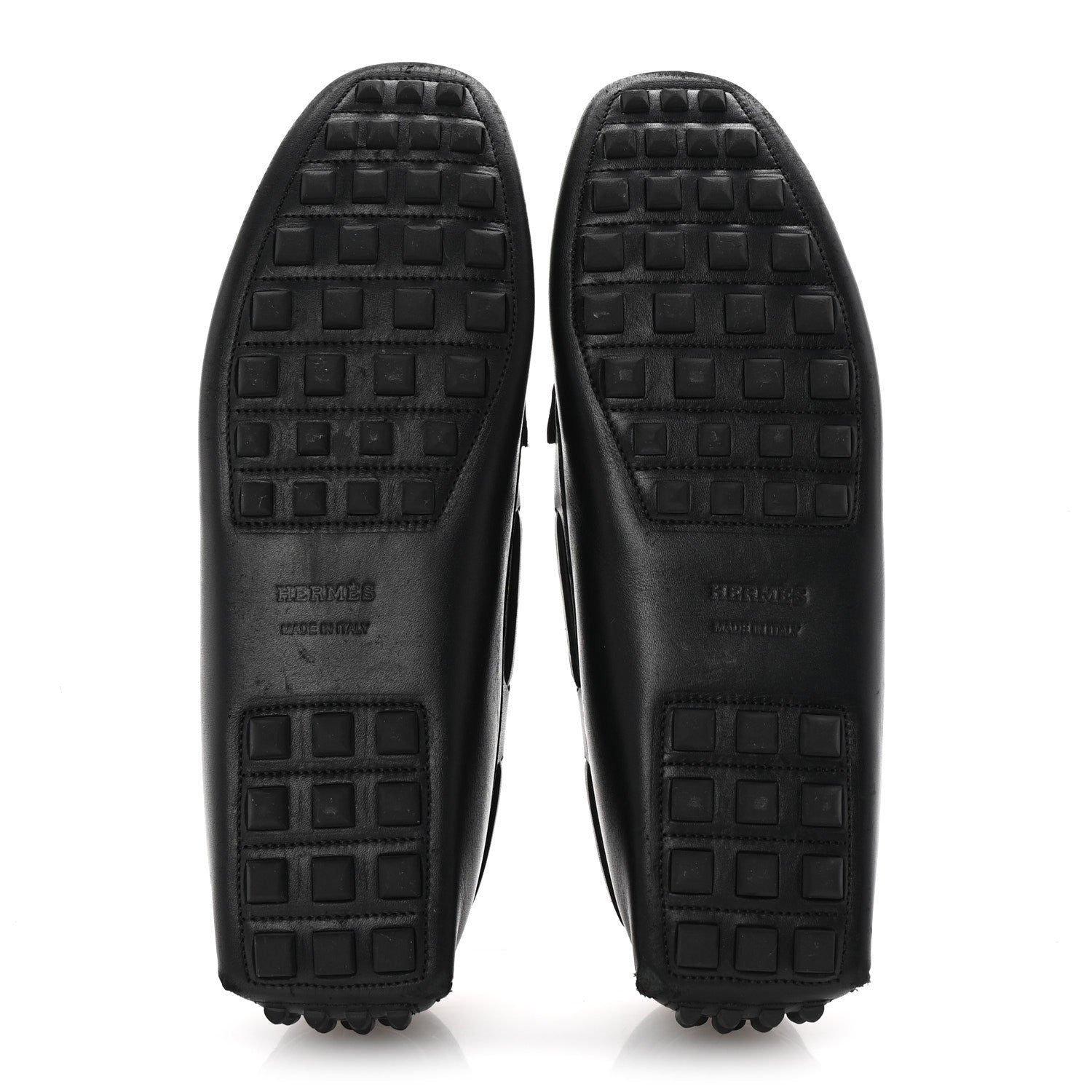 Hermes Supple Calfskin Mens Irving Driving Moccasin Loafers 37 Black 6 of 7