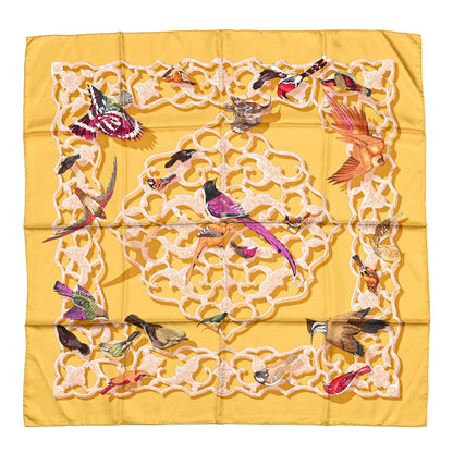 Hermes Silk Oiseaux De L’Inde Et De L’Himalaya 90 Scarf 1 of 4