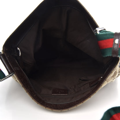 Gucci Monogram Web Medium Double Pocket Messenger Bag Dark Brown 5 of 11