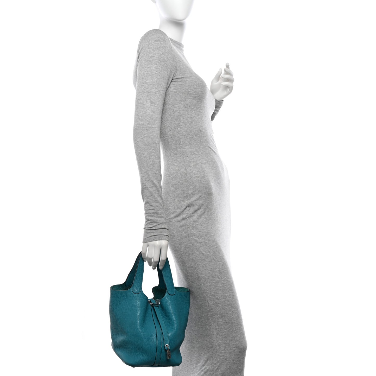 Taurillon Clemence Picotin Lock 22 MM Turquoise