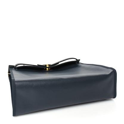 Hermes Toile H Berline Vache Hunter Herbag Zip PM  Black Bleu Nuit 3 of 8
