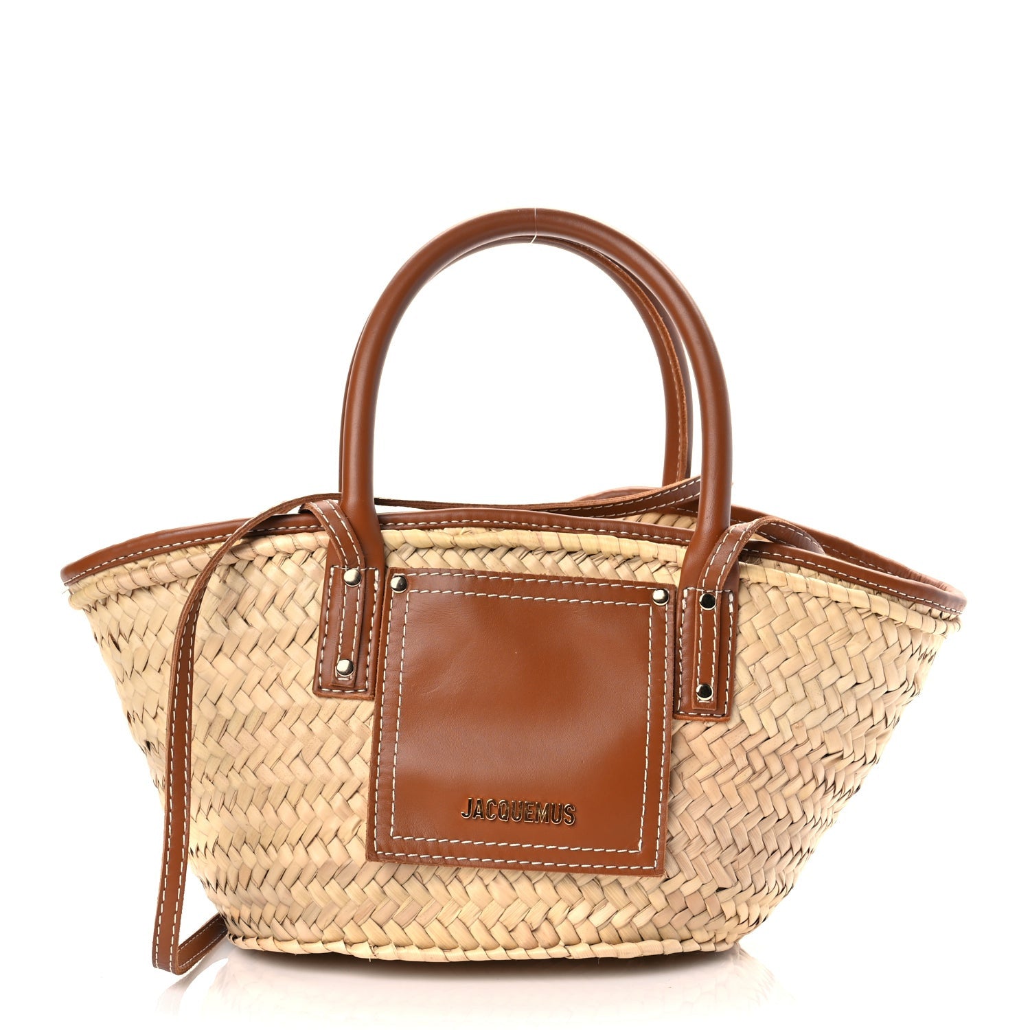 Jacquemus Raffia Le Petit Panier Soli  Light Brown 1 of 8