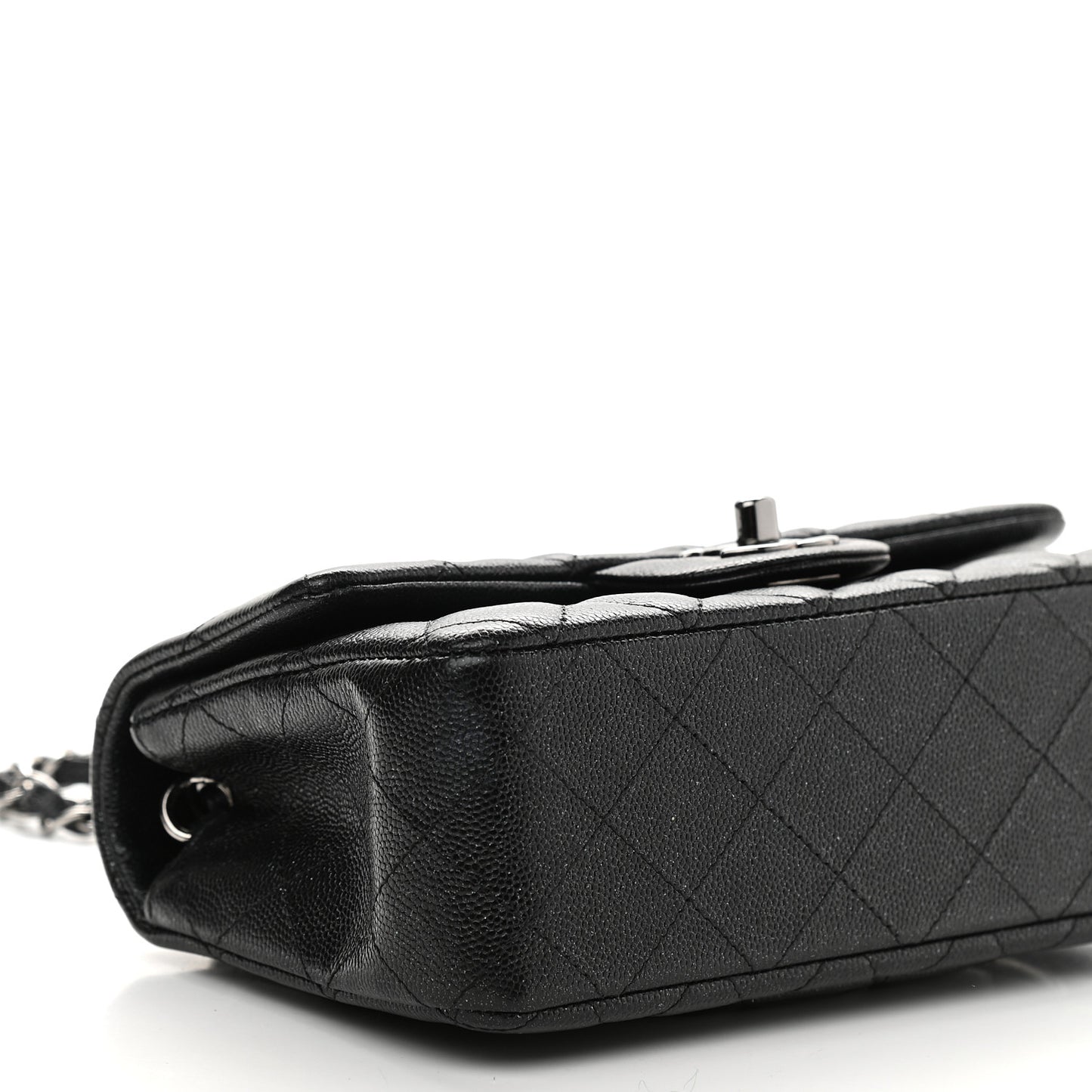 Caviar Quilted Mini Rectangular Flap Black