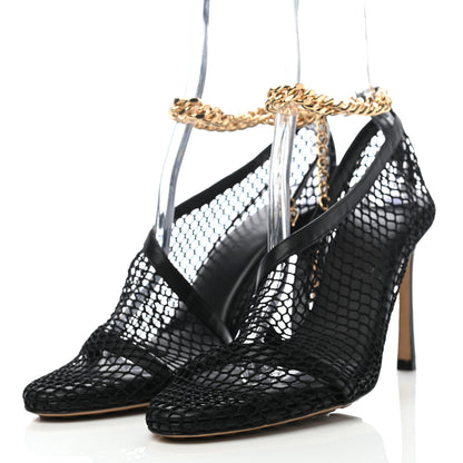 Bottega Veneta Mesh Nappa Chunky Chain Sandals 37.5 Black 3 of 7