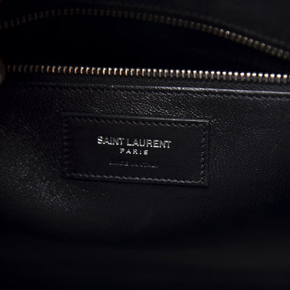 Saint Laurent Suede Crocodile Embossed Small Sac De Jour Black 7 of 10