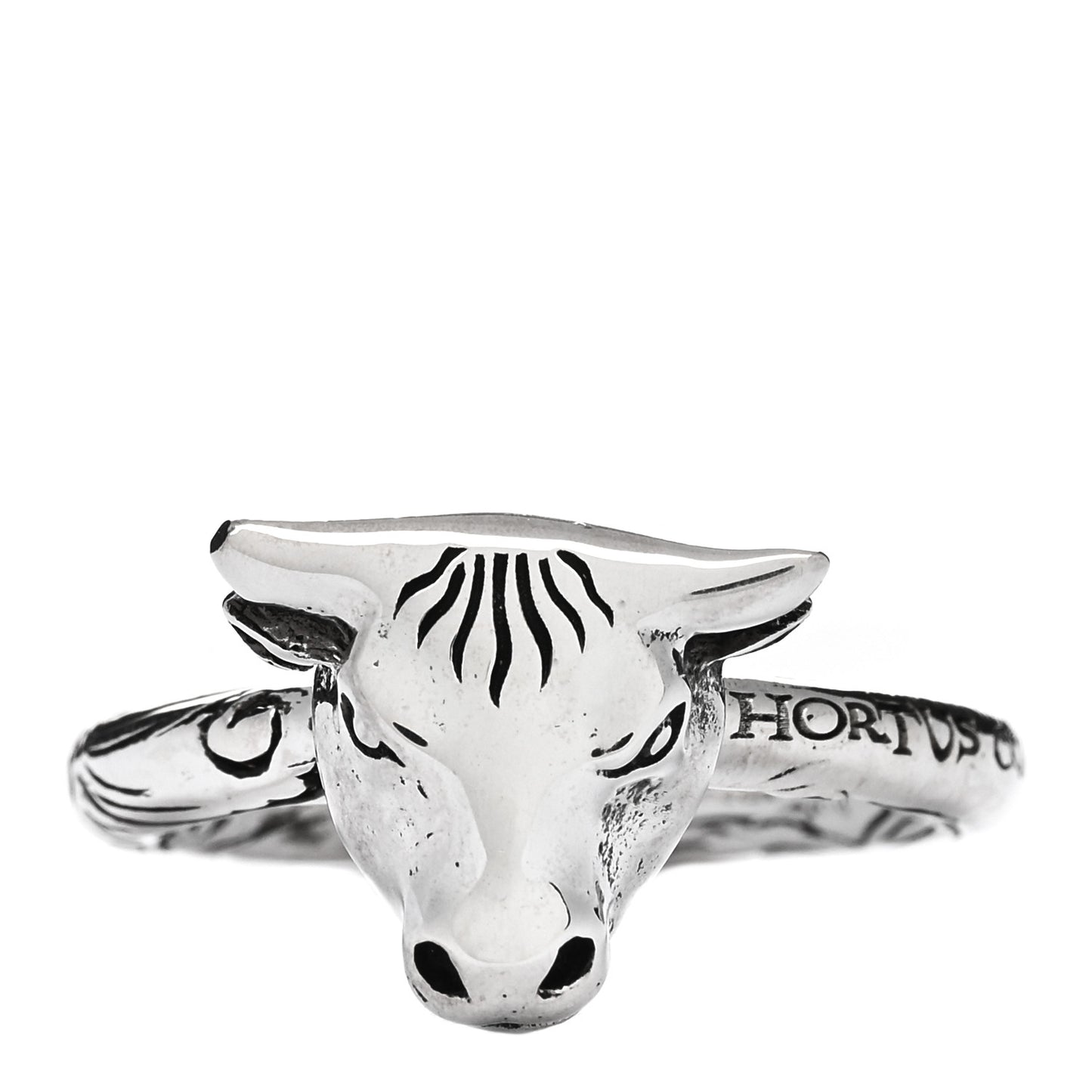 Sterling Silver Anger Forest Bull's Head Ring 54 6.75