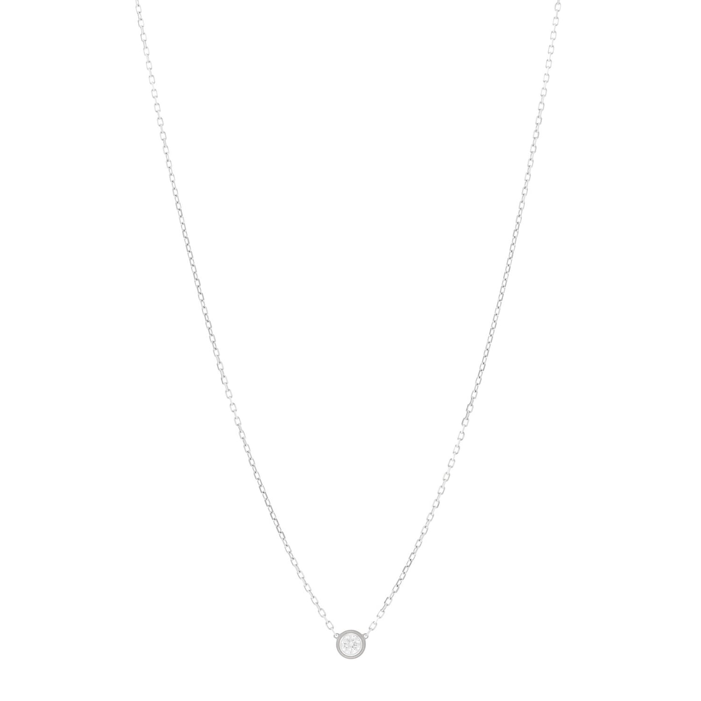 18K White Gold Diamond LM D'Amour Pendant Necklace