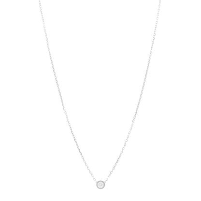 Cartier 18K White Gold Diamond LM D'Amour Pendant Necklace 1 of 5