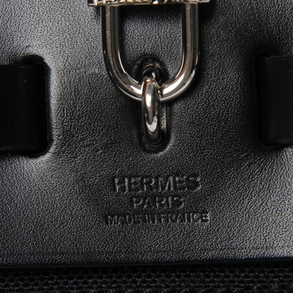 Hermes Military Toile Vache Hunter Herbag Zip PM 31 Black 6 of 8