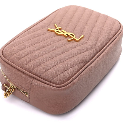 Saint Laurent Grain De Poudre Matelasse Monogram Mini Lou Camera Bag Vintage Peach 7 of 8