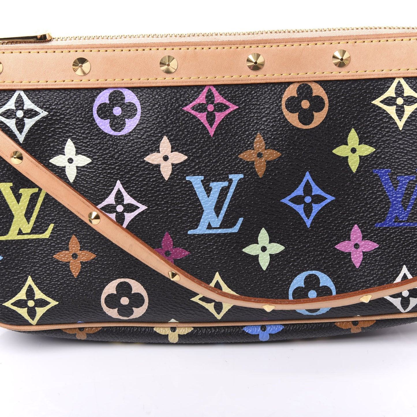 Monogram Multicolor Pochette Accessories Black