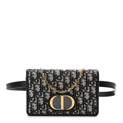 Christian Dior Oblique 30 Montaigne 2-In-1 Pouch Blue 1 of 11