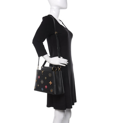 Louis Vuitton Taurillon Mechanical Flowers Capucines PM Black 2 of 11