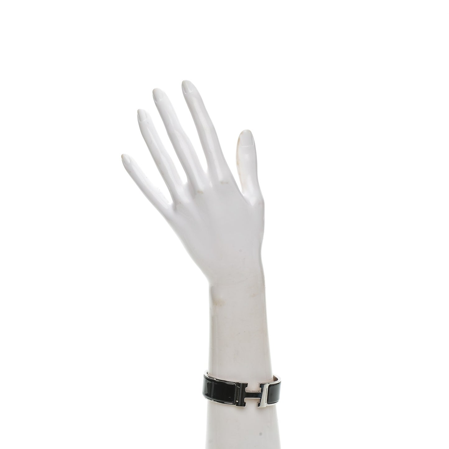 Enamel Wide Clic Clac H Bracelet GM Black