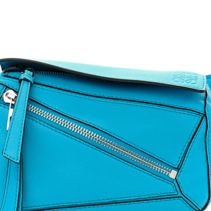 Loewe Calfskin Mini Puzzle Bumbag Cyan 7 of 9