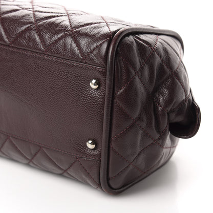 Chanel Caviar Quilted CC Timeless Bowler Burgundy 7 of 16