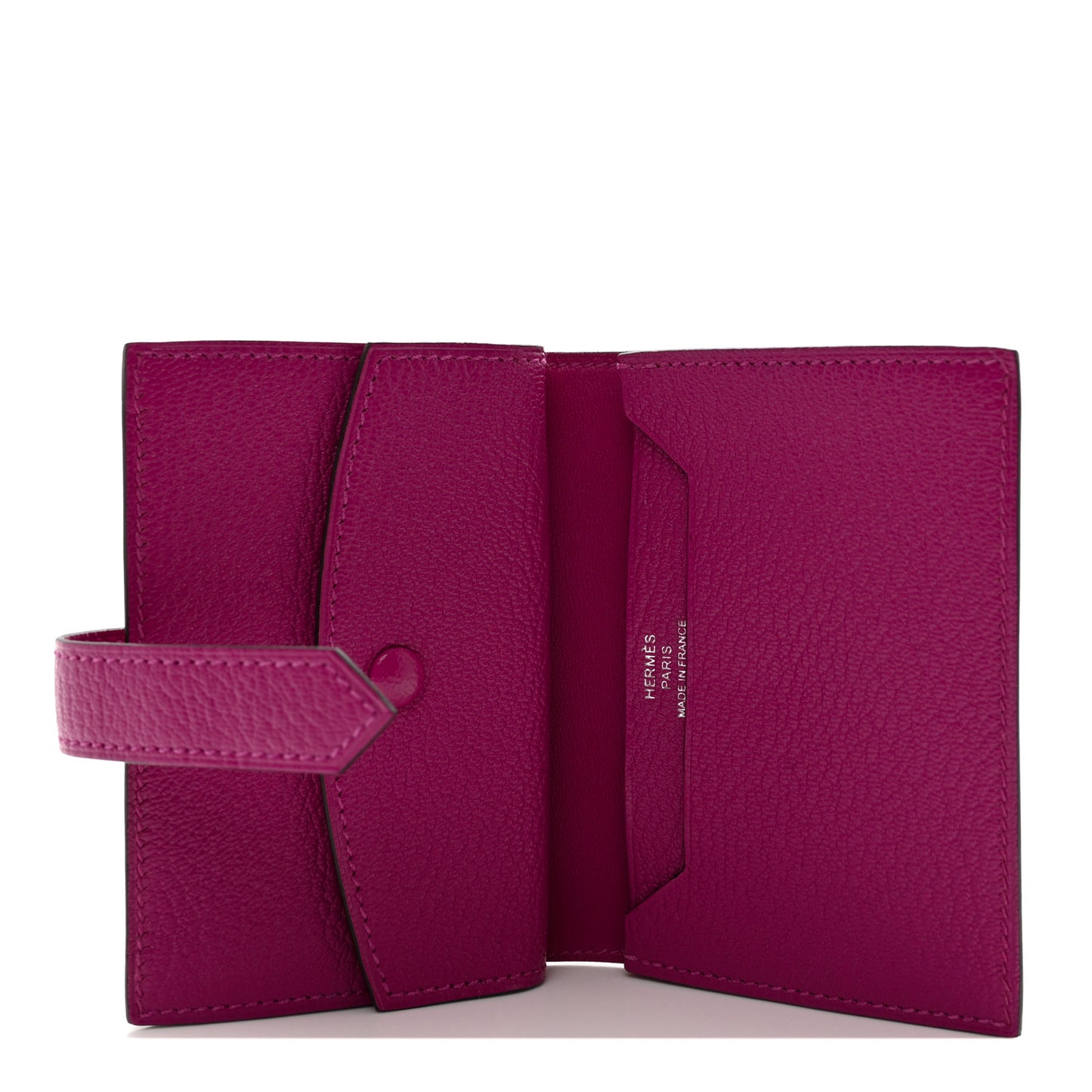 Chevre Mysore Mini Bearn Wallet Rose Pourpre