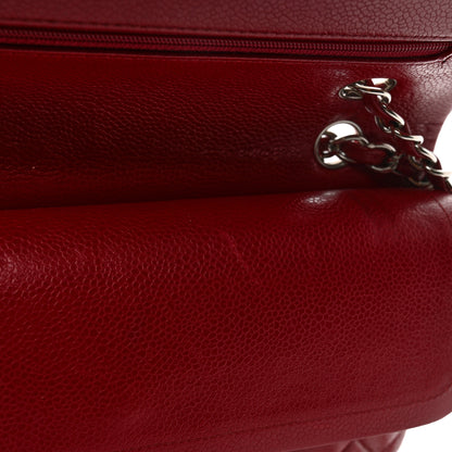 Chanel Caviar Quilted Medium Double Flap Dark Red 11 of 11