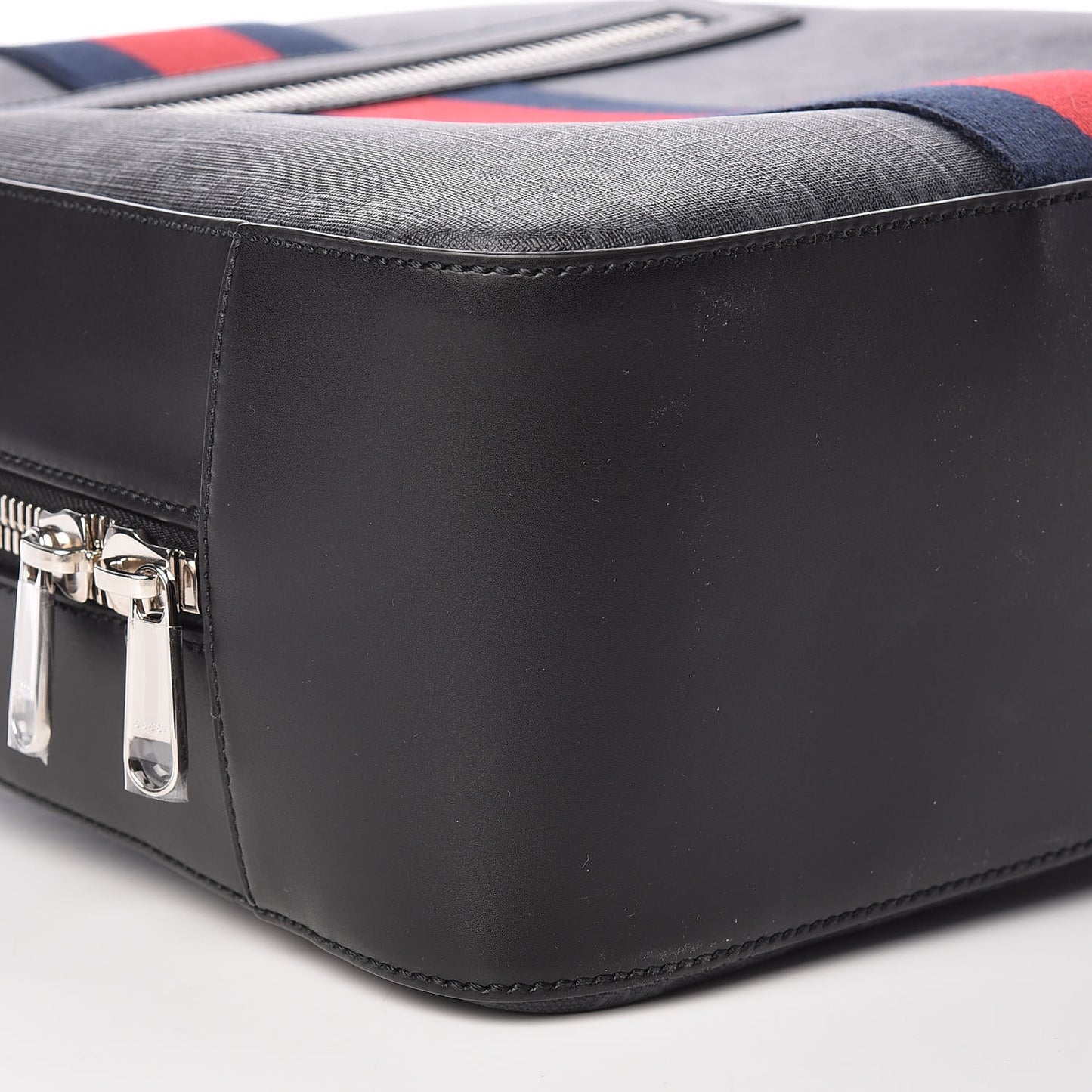 GG Supreme Monogram Web Tote Backpack Black Grey