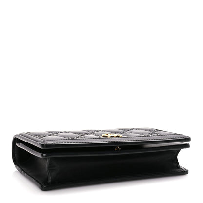 Gucci Calfskin GG Matelasse Chain Wallet Black 3 of 9