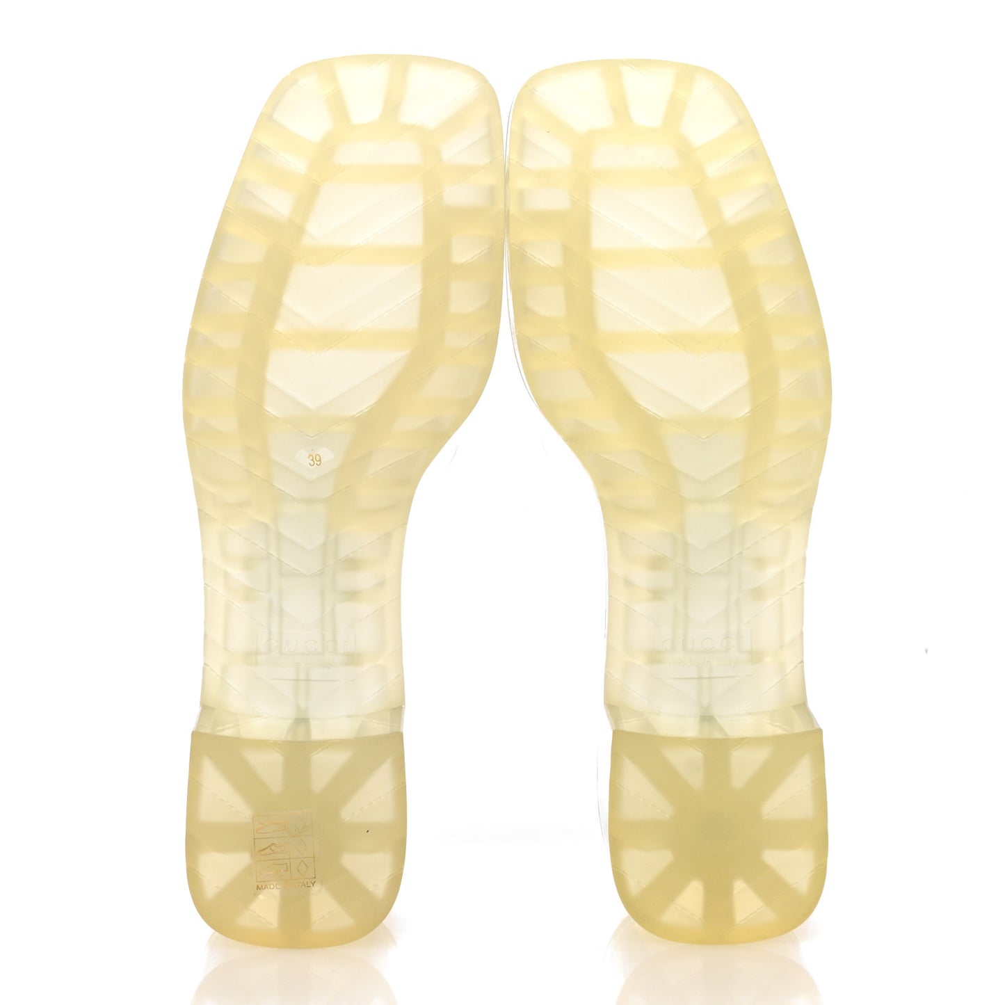 Rubber Gucci Logo Womens Platform 20/60mm Slide Sandals 39 Transparent