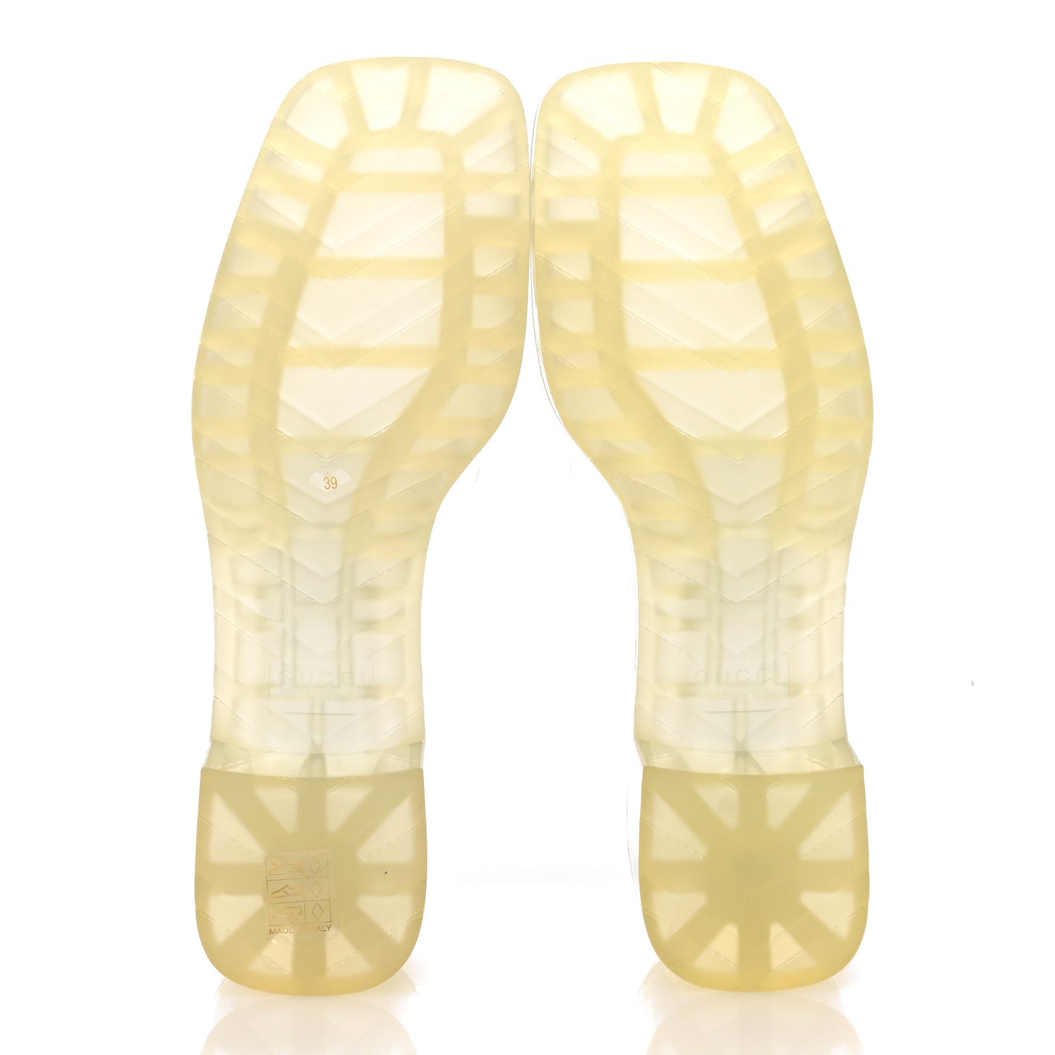 Gucci Rubber Gucci Logo Womens Platform 20/60mm Slide Sandals 39 Transparent 6 of 7